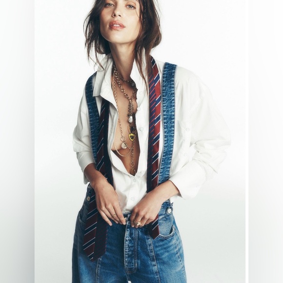 We The Free/Free People Berkley Suspender Jeans NWT SIZE 26 - Picture 3 of 8